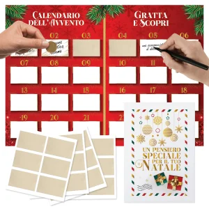 Calendario Avvento Gratta e Vinci Personalizzato – 24 Sorprese da Scoprire