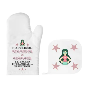 GUANTO E PRESINA DA FORNO FESTA DELLA MAMMA ORIGINALE