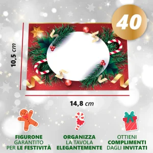Alternative view of Segnaposto Natale Elegante, 40 pz