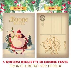 Alternative view of Cartoline Buon Natale Personalizzabili, x15 in Rilievo Oro