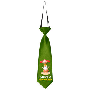 Cravatta Celebrativa Pensionato - Gadget Festa Pensione - Regalo Collega Divertente