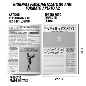 Alternative view of Idea Regalo Compleanno Uomo – Giornale 80 Enne